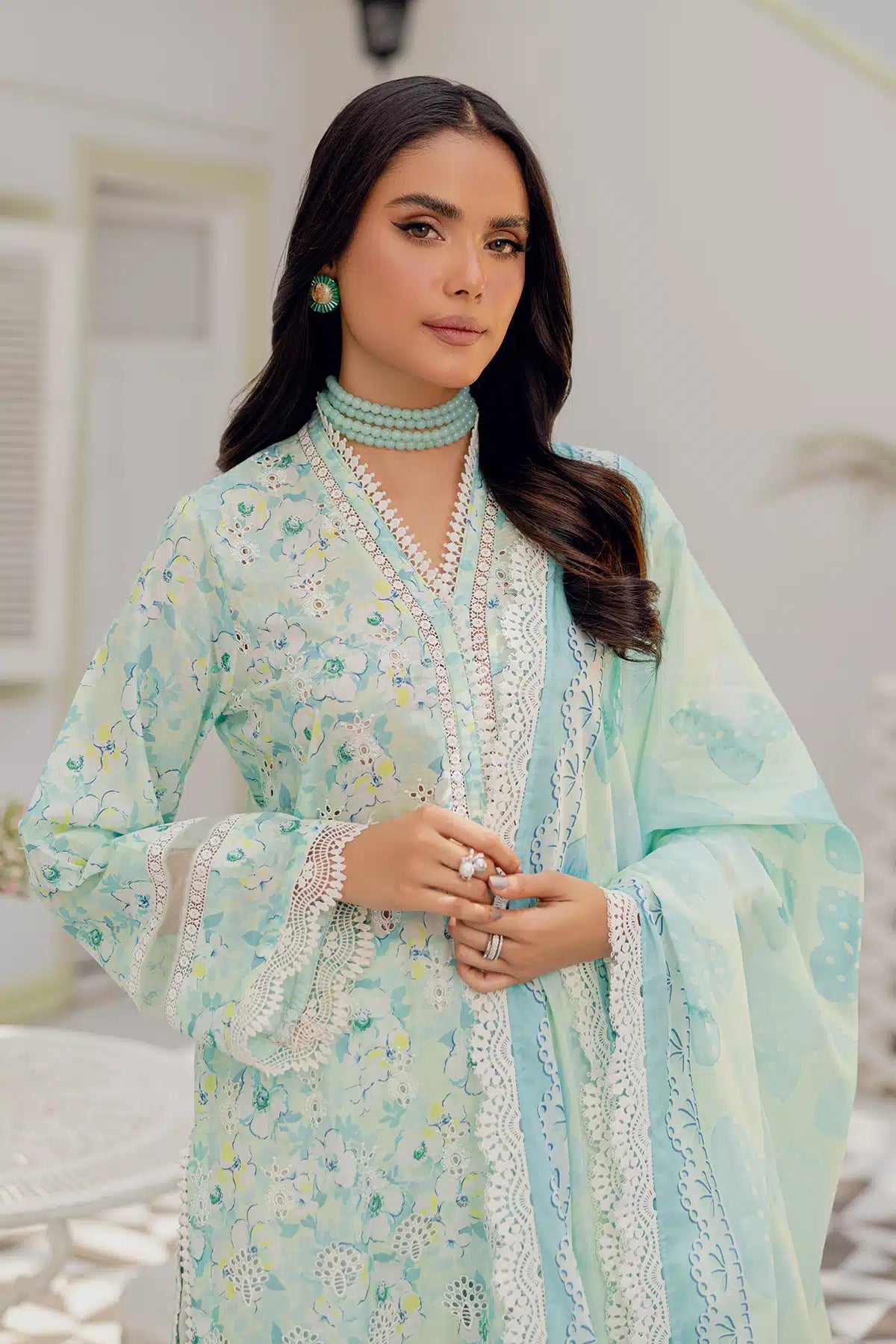 4763-NAAZ EMBROIDERED LAWN UNSTITCHED